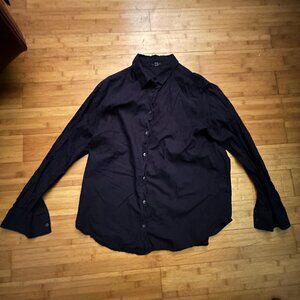 UNIQLO Navy Blue Cotton Button Down Size L